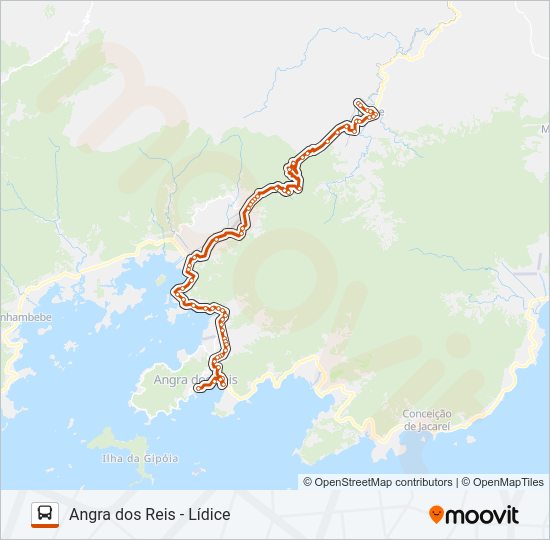 Mapa da linha L407 de ônibus