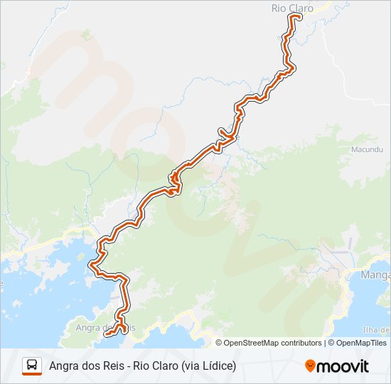 Mapa da linha L408 de ônibus