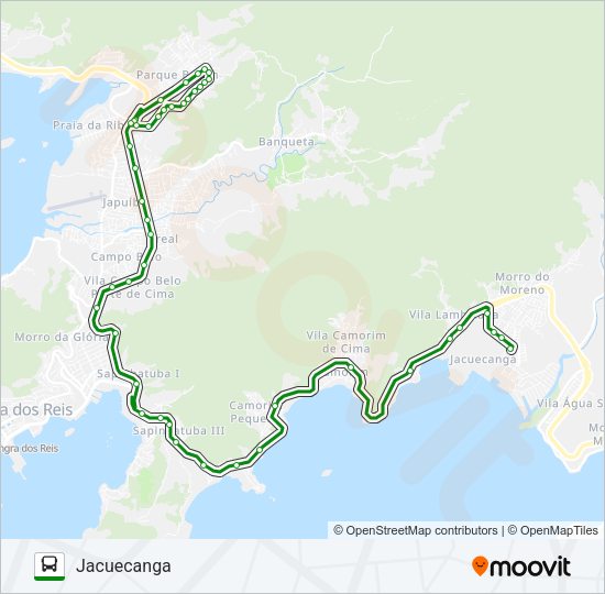 Mapa da linha 306 de ônibus
