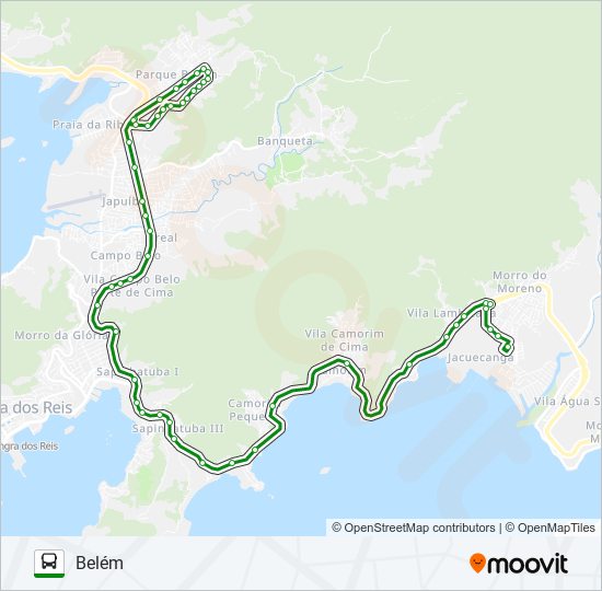 Mapa da linha 306 de ônibus