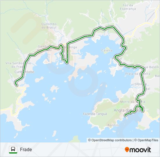 Mapa da linha T21 de ônibus