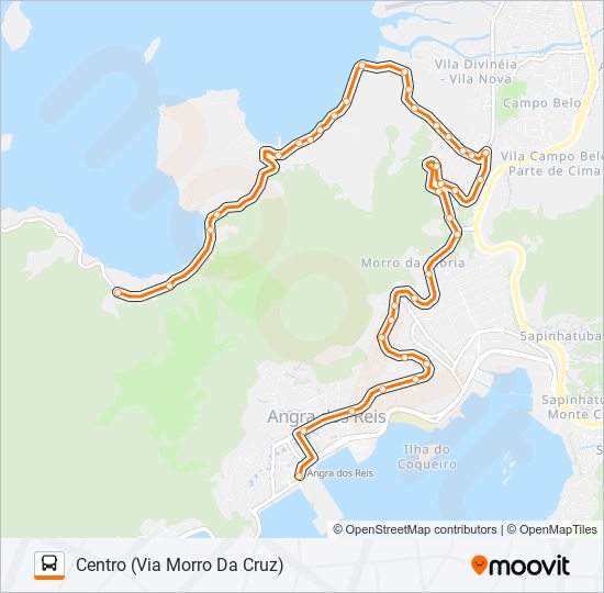 Mapa da linha C05 de ônibus