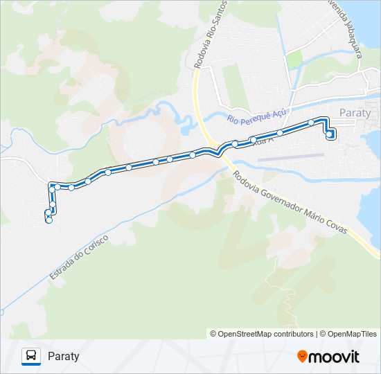 Mapa da linha 13 de ônibus