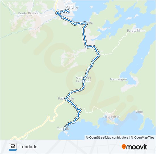 Mapa da linha 25 de ônibus