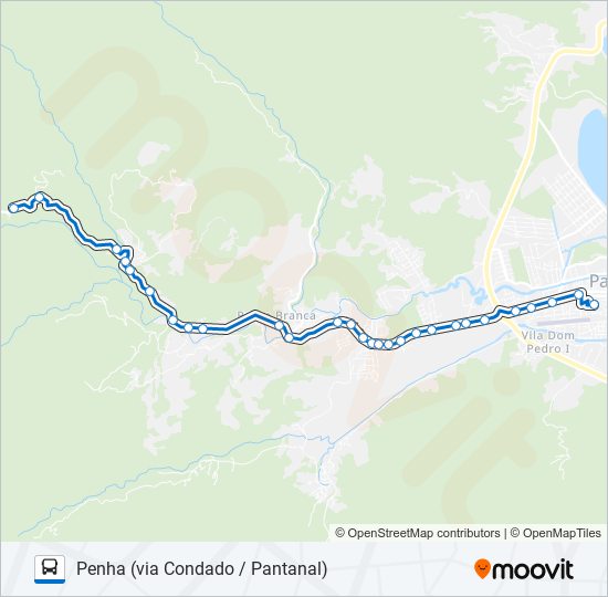 Mapa da linha 14 de ônibus