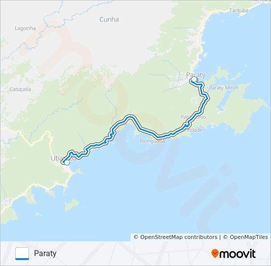PARATY - UBATUBA bus Line Map