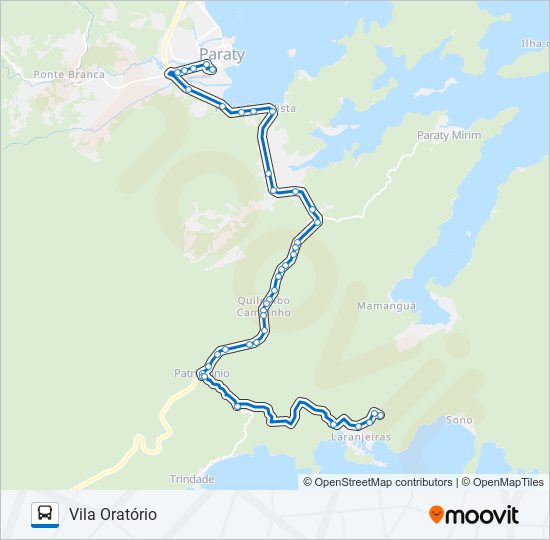 Mapa da linha 24 de ônibus