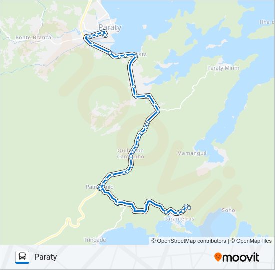 Mapa da linha 24 de ônibus