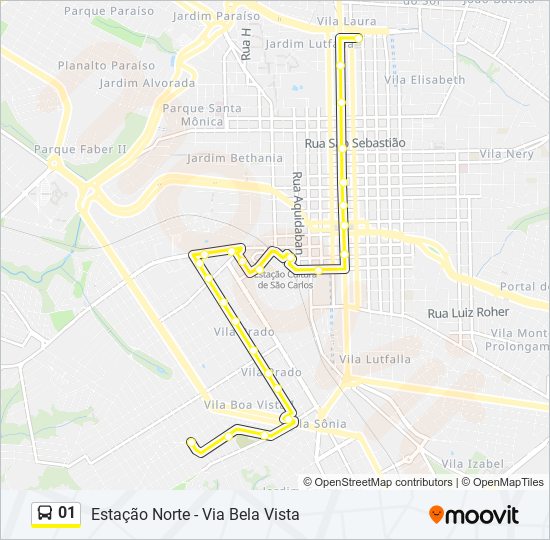 Mapa de 01 de autobús