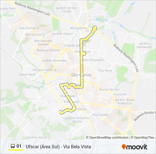 Mapa de 01 de autobús