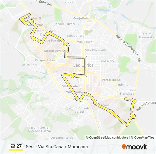 27 Bus Line Map