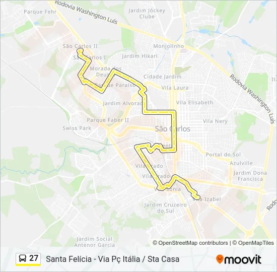 27 Bus Line Map