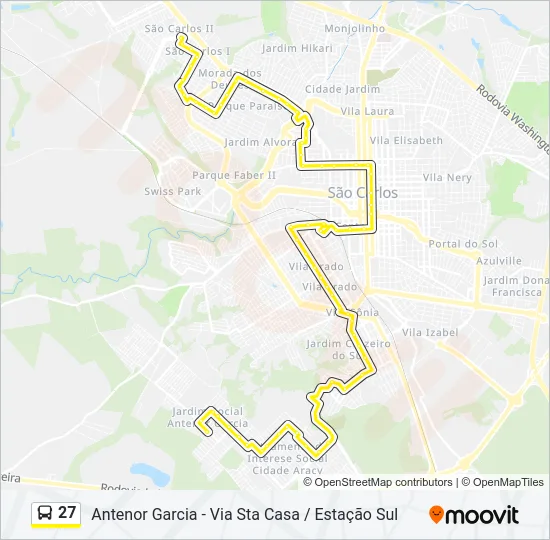 27 Bus Line Map