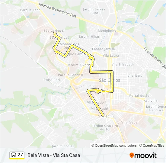 27 Bus Line Map