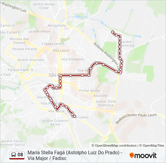 08 Bus Line Map