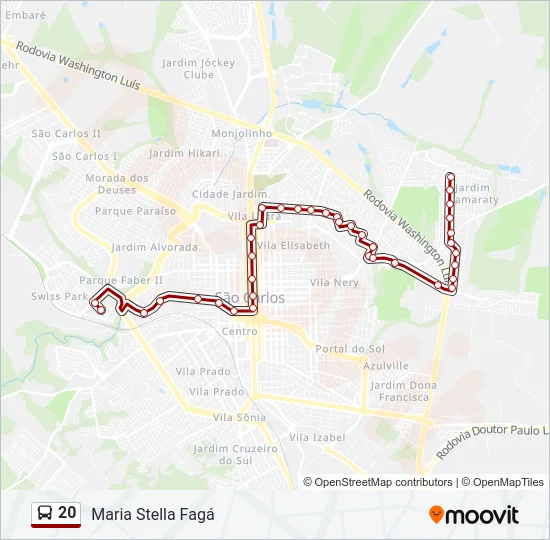 20 Bus Line Map