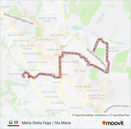 20 Bus Line Map