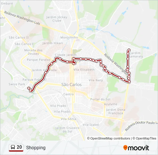 20 Bus Line Map