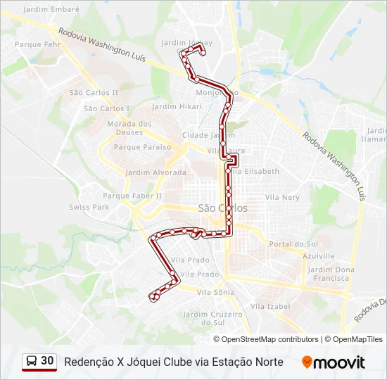 30 Bus Line Map