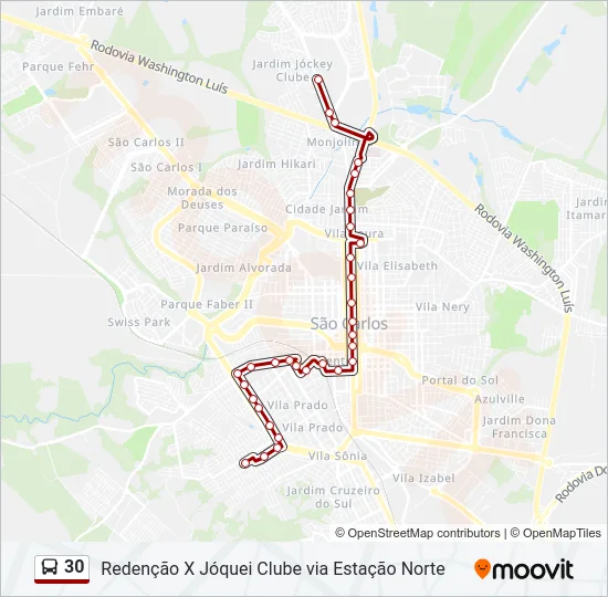 30 Bus Line Map