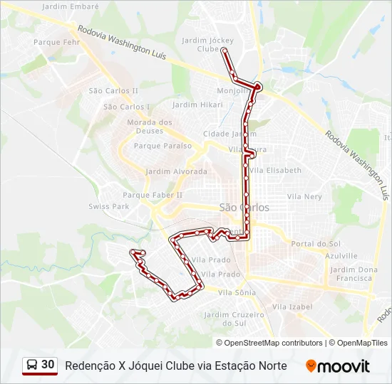 30 Bus Line Map
