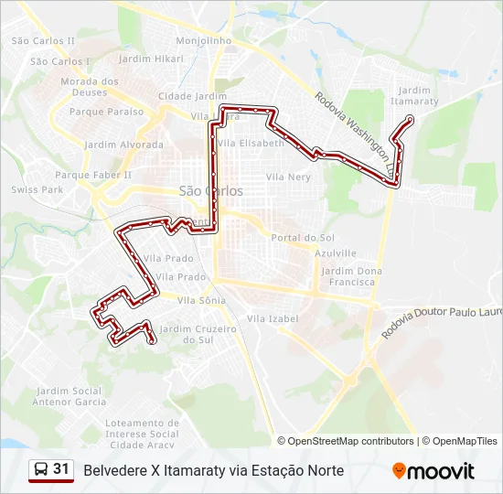 31 Bus Line Map