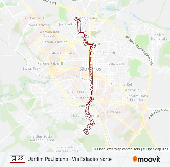 32 Bus Line Map