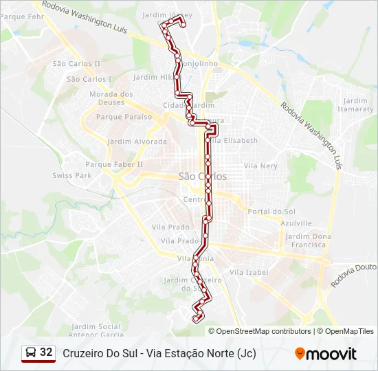 32 Bus Line Map