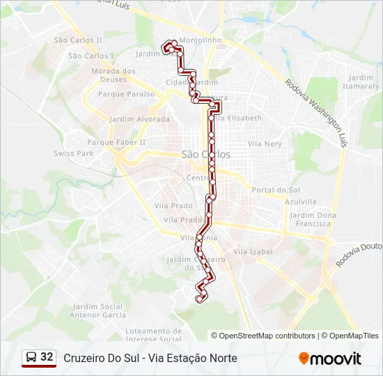 32 Bus Line Map