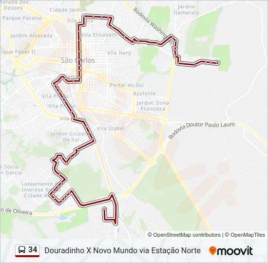 34 Bus Line Map