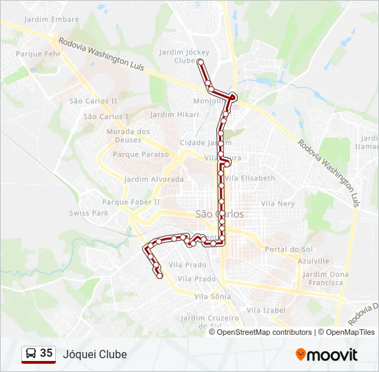 35 Bus Line Map
