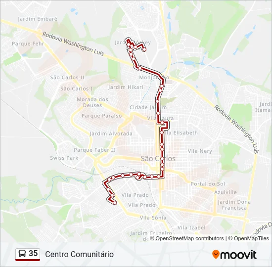 35 Bus Line Map