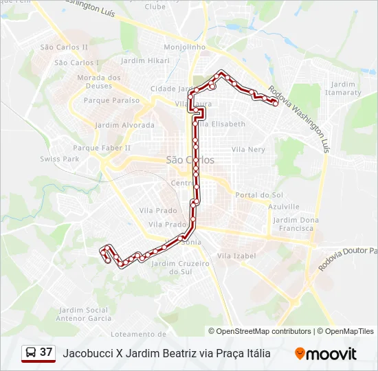 37 Bus Line Map