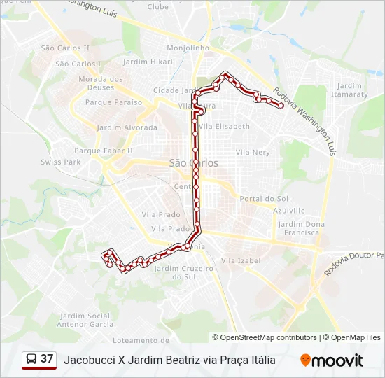 37 Bus Line Map