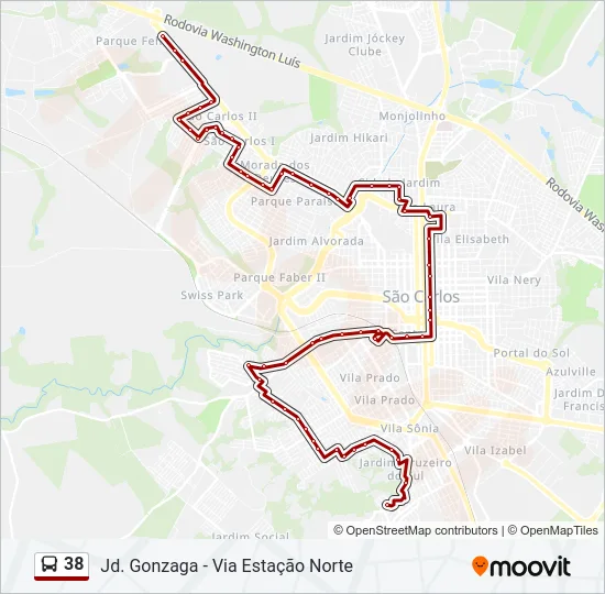 38 Bus Line Map