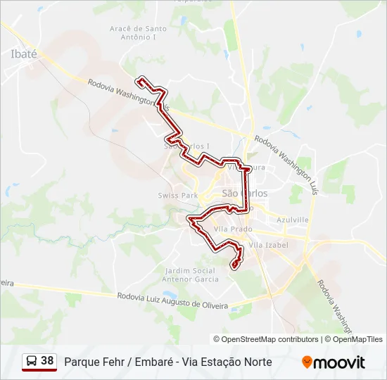 38 Bus Line Map