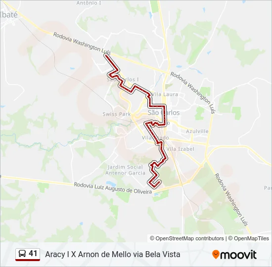 41 Bus Line Map