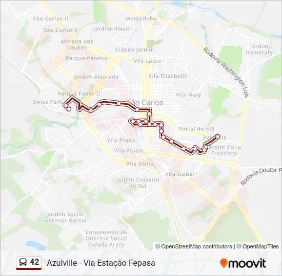 42 Bus Line Map