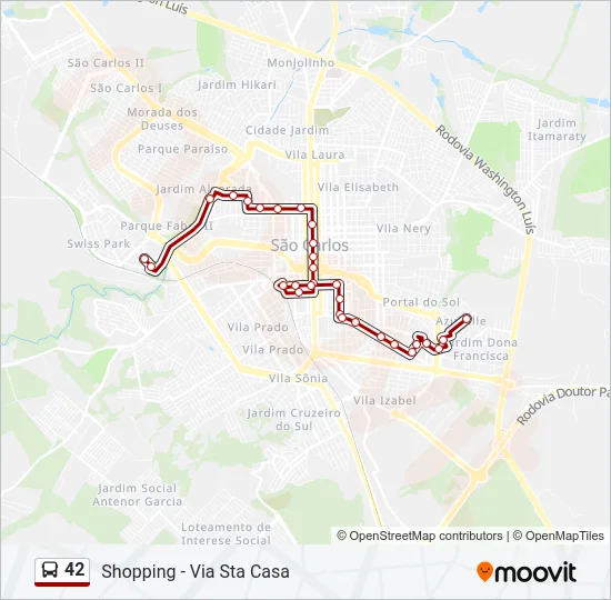42 Bus Line Map