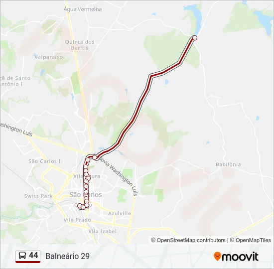 44 Bus Line Map