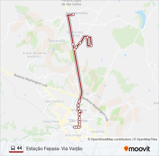 Mapa de 44 de autobús