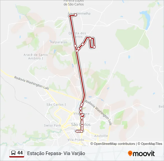44 Bus Line Map