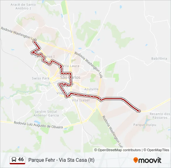 46 Bus Line Map
