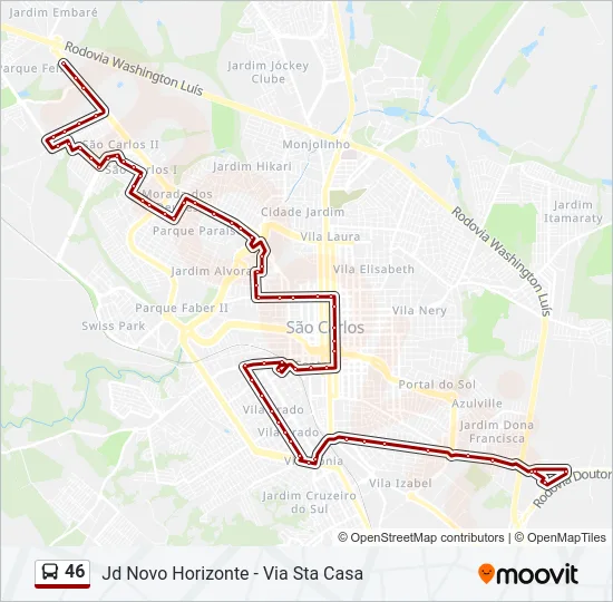 46 Bus Line Map