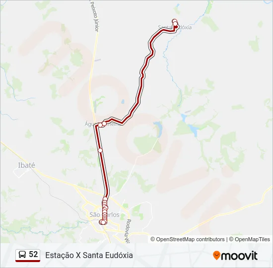 52 Bus Line Map