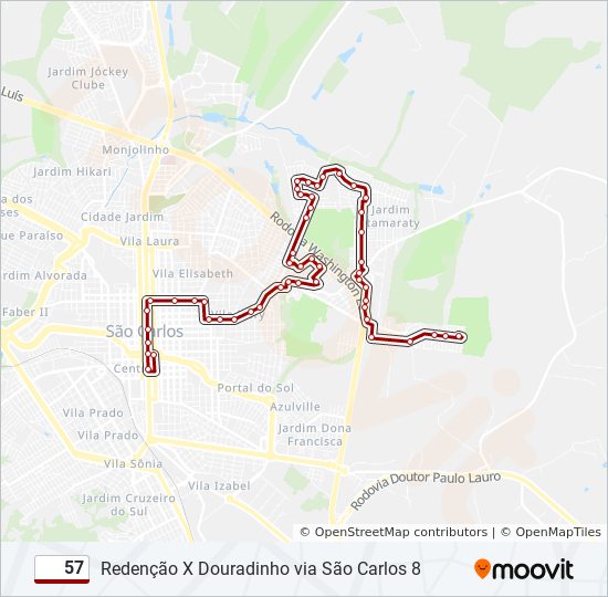 Como chegar até São Carlos Clube de Ônibus?