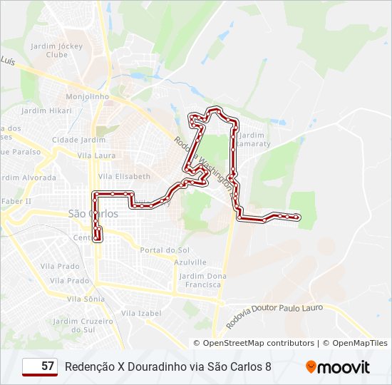 Como chegar até São Carlos Clube de Ônibus?