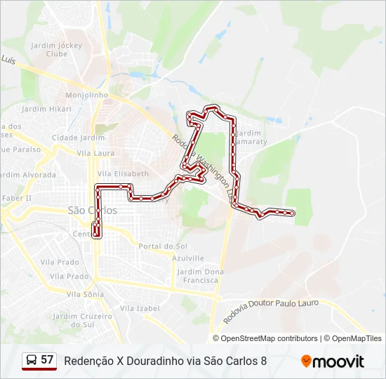 57 Bus Line Map