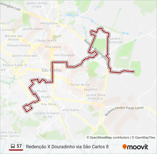 57 Bus Line Map