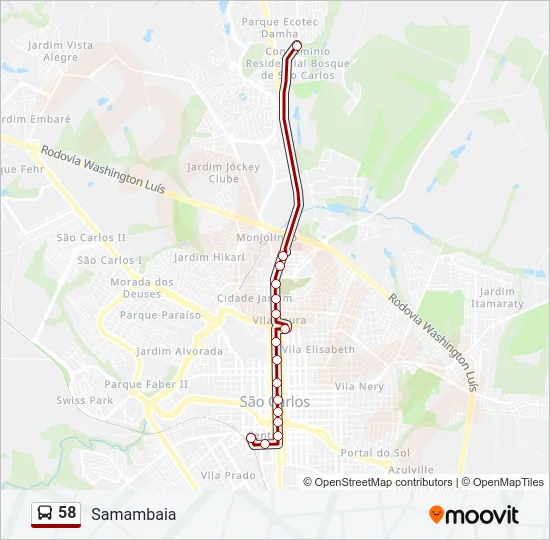 58 Bus Line Map